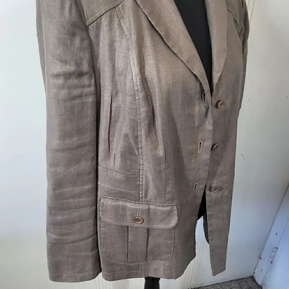 Talbots Linen Silk Blend Jacket - Picture 6 of 10